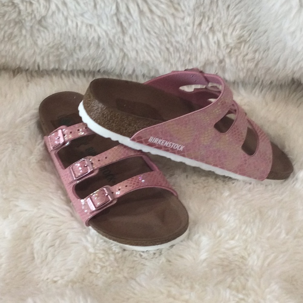 Birkenstock Vegan Shiny Snake print Size 38
